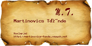 Martinovics Tünde névjegykártya