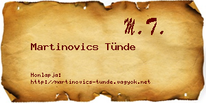 Martinovics Tünde névjegykártya